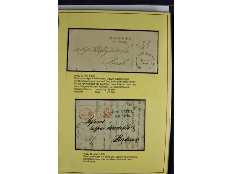 1617/1917, Die Postgeschichte Rigas, Sammlung von über 250 Briefen, Karten und Ganzsachen, dabei 3 Briefe aus dem 17. Jahrhun