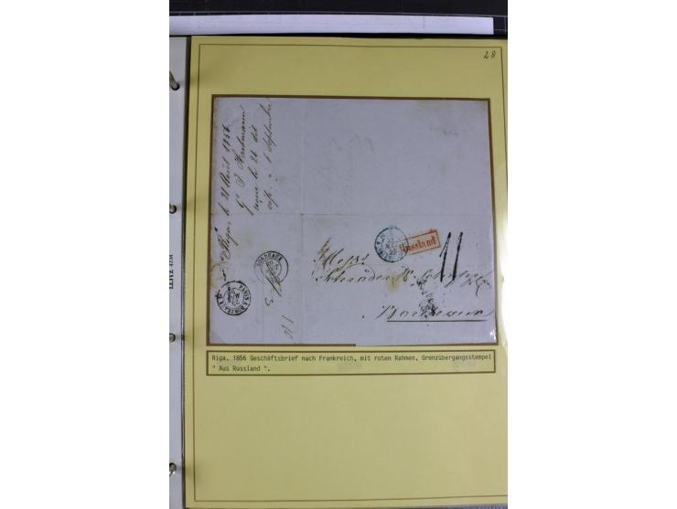 1617/1917, Die Postgeschichte Rigas, Sammlung von über 250 Briefen, Karten und Ganzsachen, dabei 3 Briefe aus dem 17. Jahrhun
