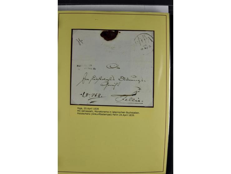 1617/1917, Die Postgeschichte Rigas, Sammlung von über 250 Briefen, Karten und Ganzsachen, dabei 3 Briefe aus dem 17. Jahrhun