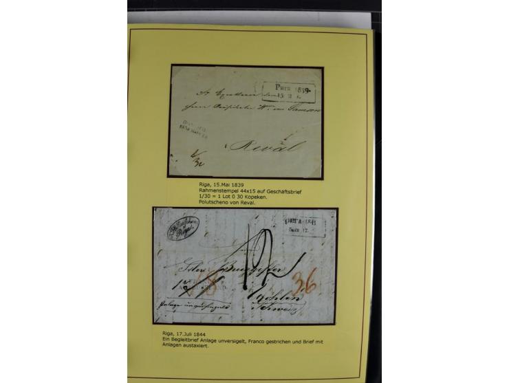 1617/1917, Die Postgeschichte Rigas, Sammlung von über 250 Briefen, Karten und Ganzsachen, dabei 3 Briefe aus dem 17. Jahrhun
