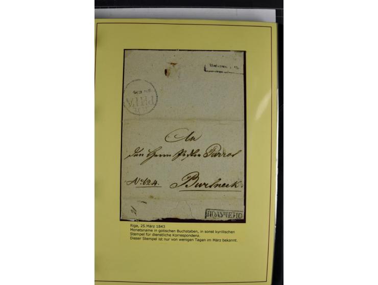 1617/1917, Die Postgeschichte Rigas, Sammlung von über 250 Briefen, Karten und Ganzsachen, dabei 3 Briefe aus dem 17. Jahrhun