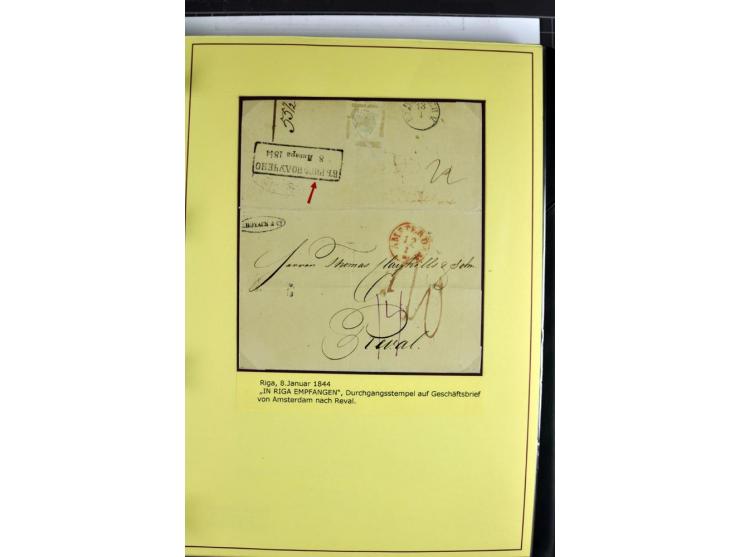 1617/1917, Die Postgeschichte Rigas, Sammlung von über 250 Briefen, Karten und Ganzsachen, dabei 3 Briefe aus dem 17. Jahrhun