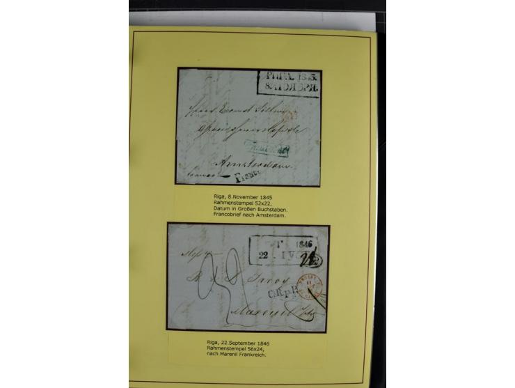 1617/1917, Die Postgeschichte Rigas, Sammlung von über 250 Briefen, Karten und Ganzsachen, dabei 3 Briefe aus dem 17. Jahrhun