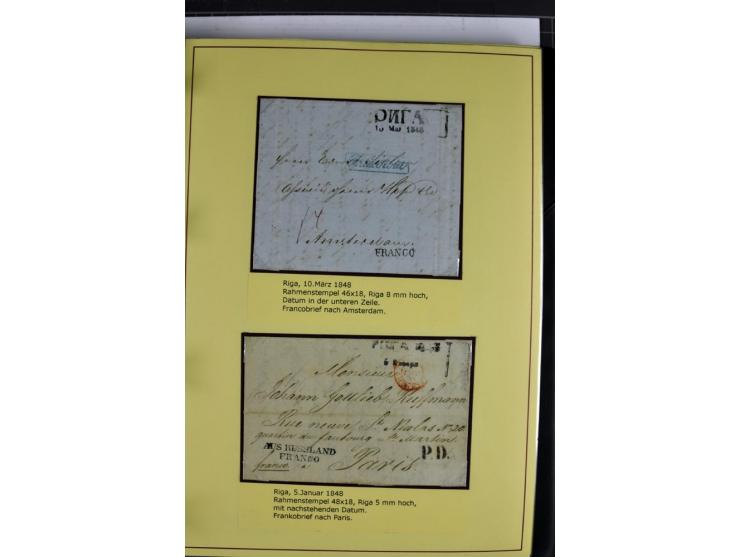 1617/1917, Die Postgeschichte Rigas, Sammlung von über 250 Briefen, Karten und Ganzsachen, dabei 3 Briefe aus dem 17. Jahrhun