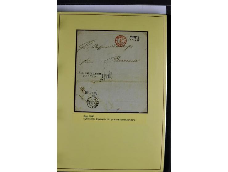1617/1917, Die Postgeschichte Rigas, Sammlung von über 250 Briefen, Karten und Ganzsachen, dabei 3 Briefe aus dem 17. Jahrhun