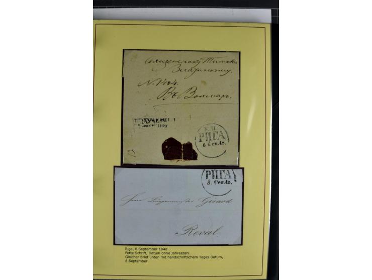 1617/1917, Die Postgeschichte Rigas, Sammlung von über 250 Briefen, Karten und Ganzsachen, dabei 3 Briefe aus dem 17. Jahrhun