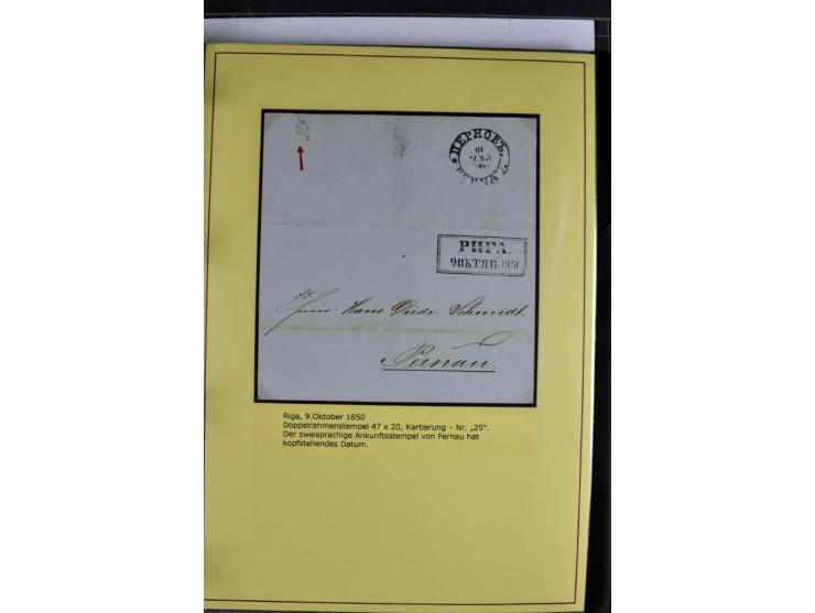 1617/1917, Die Postgeschichte Rigas, Sammlung von über 250 Briefen, Karten und Ganzsachen, dabei 3 Briefe aus dem 17. Jahrhun