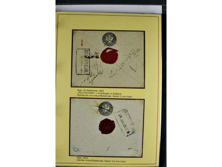1617/1917, Die Postgeschichte Rigas, Sammlung von über 250 Briefen, Karten und Ganzsachen, dabei 3 Briefe aus dem 17. Jahrhun