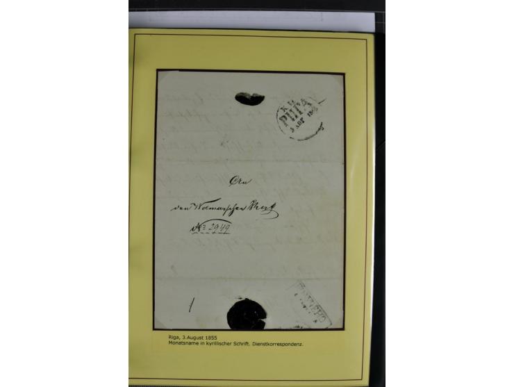 1617/1917, Die Postgeschichte Rigas, Sammlung von über 250 Briefen, Karten und Ganzsachen, dabei 3 Briefe aus dem 17. Jahrhun