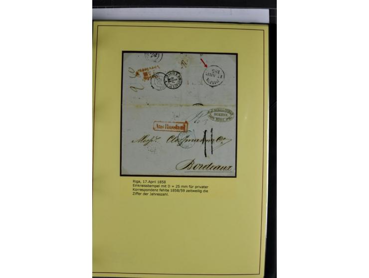 1617/1917, Die Postgeschichte Rigas, Sammlung von über 250 Briefen, Karten und Ganzsachen, dabei 3 Briefe aus dem 17. Jahrhun