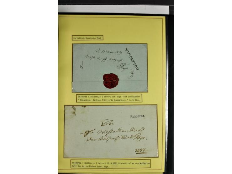 1617/1917, Die Postgeschichte Rigas, Sammlung von über 250 Briefen, Karten und Ganzsachen, dabei 3 Briefe aus dem 17. Jahrhun