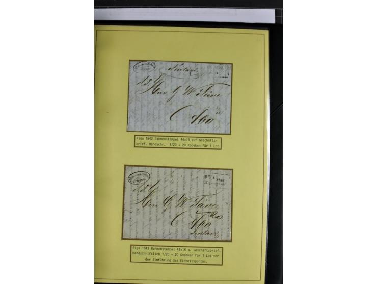 1617/1917, Die Postgeschichte Rigas, Sammlung von über 250 Briefen, Karten und Ganzsachen, dabei 3 Briefe aus dem 17. Jahrhun