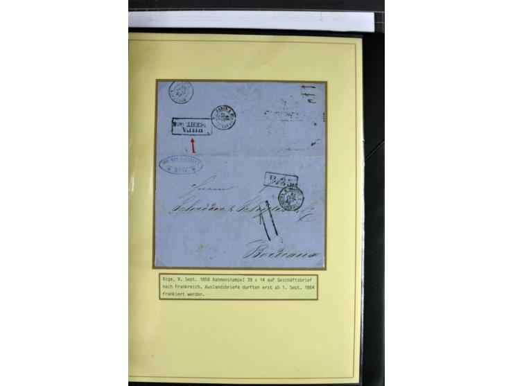 1617/1917, Die Postgeschichte Rigas, Sammlung von über 250 Briefen, Karten und Ganzsachen, dabei 3 Briefe aus dem 17. Jahrhun