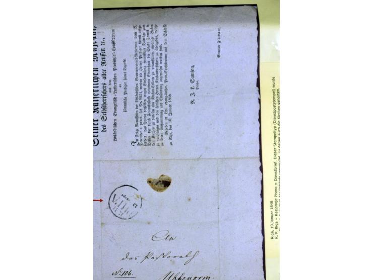 1617/1917, Die Postgeschichte Rigas, Sammlung von über 250 Briefen, Karten und Ganzsachen, dabei 3 Briefe aus dem 17. Jahrhun