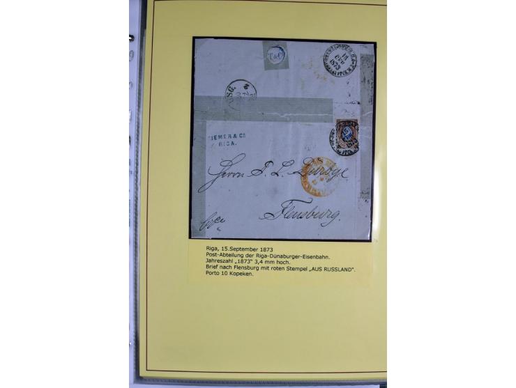 1617/1917, Die Postgeschichte Rigas, Sammlung von über 250 Briefen, Karten und Ganzsachen, dabei 3 Briefe aus dem 17. Jahrhun