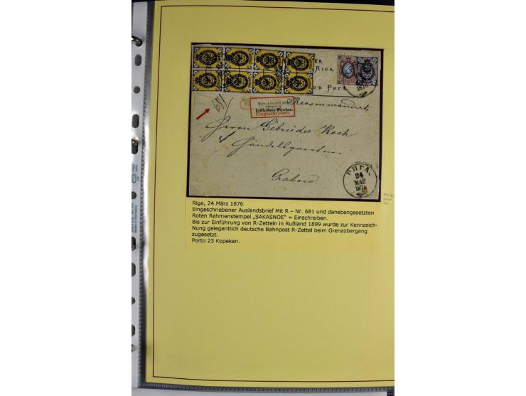 1617/1917, Die Postgeschichte Rigas, Sammlung von über 250 Briefen, Karten und Ganzsachen, dabei 3 Briefe aus dem 17. Jahrhun