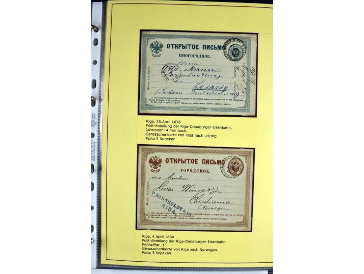 1617/1917, Die Postgeschichte Rigas, Sammlung von über 250 Briefen, Karten und Ganzsachen, dabei 3 Briefe aus dem 17. Jahrhun