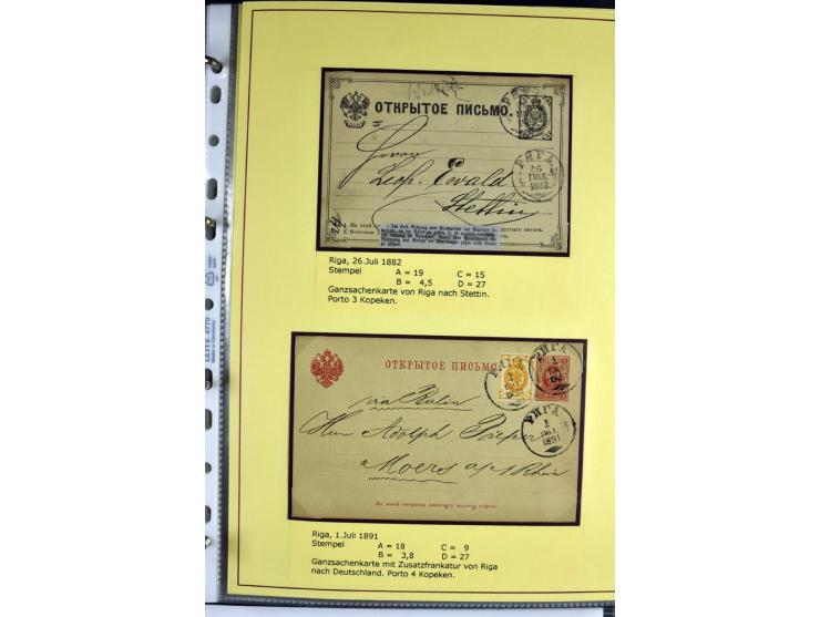 1617/1917, Die Postgeschichte Rigas, Sammlung von über 250 Briefen, Karten und Ganzsachen, dabei 3 Briefe aus dem 17. Jahrhun