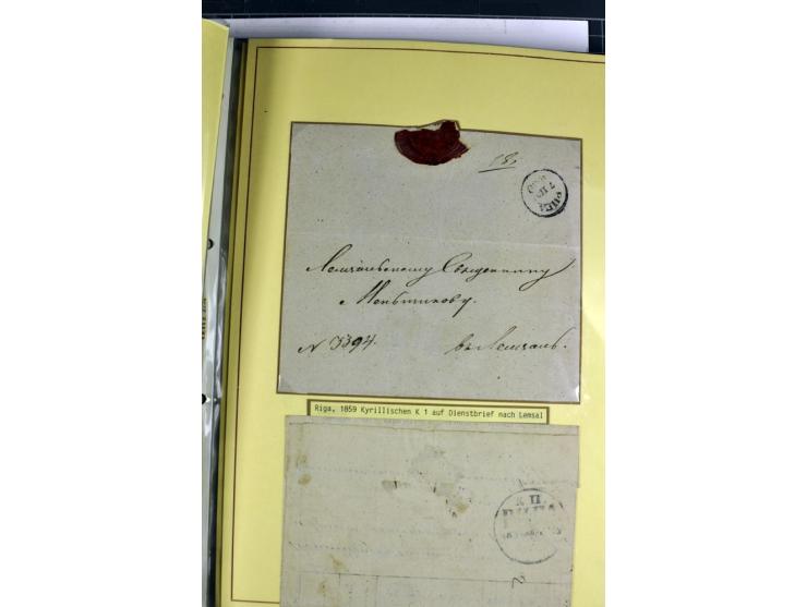 1617/1917, Die Postgeschichte Rigas, Sammlung von über 250 Briefen, Karten und Ganzsachen, dabei 3 Briefe aus dem 17. Jahrhun