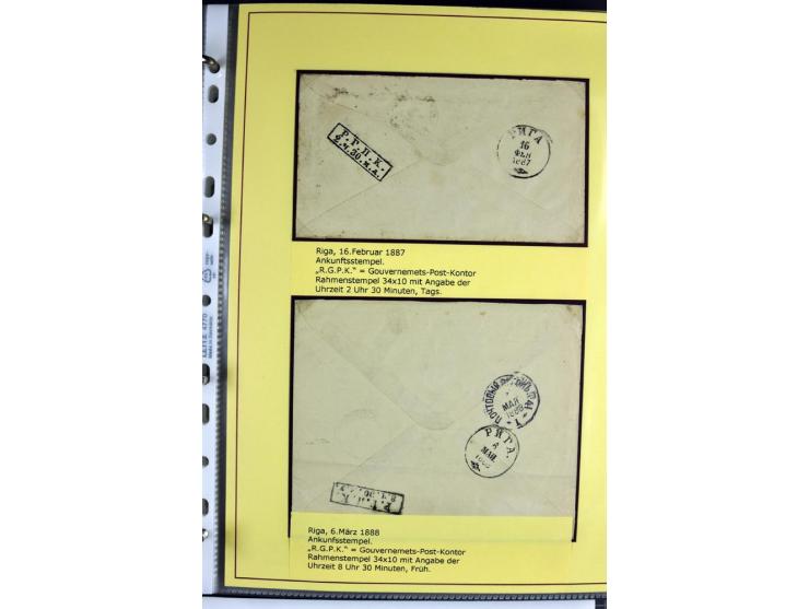 1617/1917, Die Postgeschichte Rigas, Sammlung von über 250 Briefen, Karten und Ganzsachen, dabei 3 Briefe aus dem 17. Jahrhun