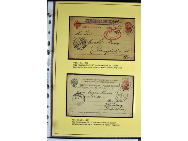 1617/1917, Die Postgeschichte Rigas, Sammlung von über 250 Briefen, Karten und Ganzsachen, dabei 3 Briefe aus dem 17. Jahrhun