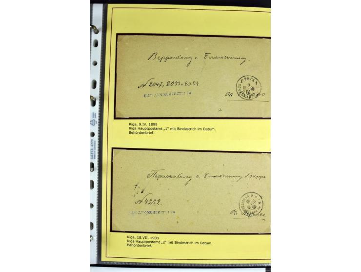 1617/1917, Die Postgeschichte Rigas, Sammlung von über 250 Briefen, Karten und Ganzsachen, dabei 3 Briefe aus dem 17. Jahrhun
