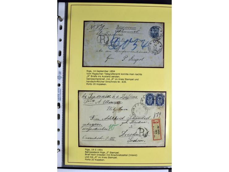 1617/1917, Die Postgeschichte Rigas, Sammlung von über 250 Briefen, Karten und Ganzsachen, dabei 3 Briefe aus dem 17. Jahrhun