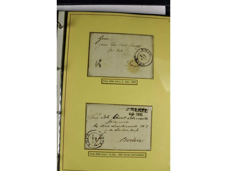 1617/1917, Die Postgeschichte Rigas, Sammlung von über 250 Briefen, Karten und Ganzsachen, dabei 3 Briefe aus dem 17. Jahrhun
