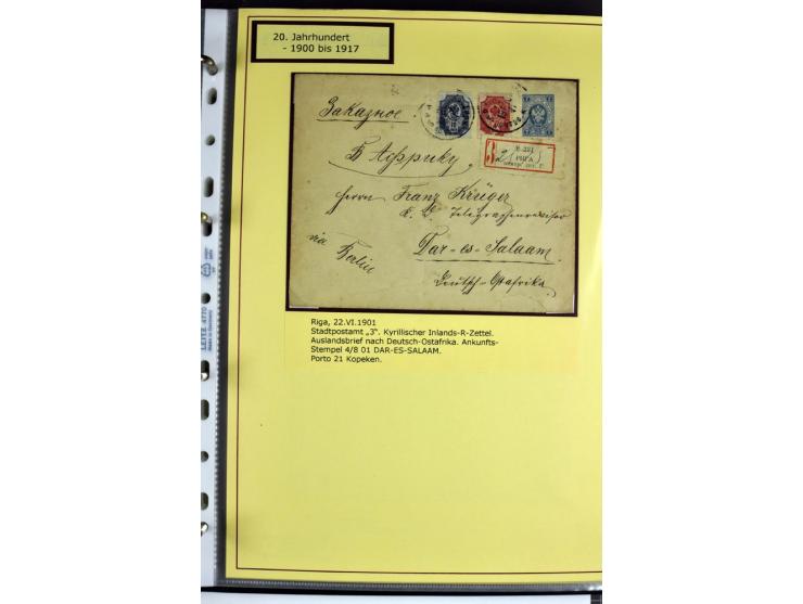 1617/1917, Die Postgeschichte Rigas, Sammlung von über 250 Briefen, Karten und Ganzsachen, dabei 3 Briefe aus dem 17. Jahrhun