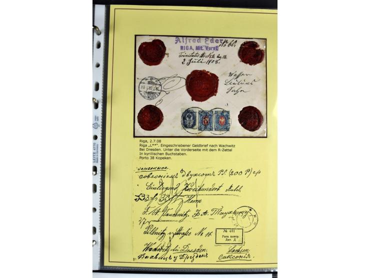 1617/1917, Die Postgeschichte Rigas, Sammlung von über 250 Briefen, Karten und Ganzsachen, dabei 3 Briefe aus dem 17. Jahrhun