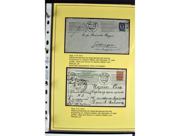 1617/1917, Die Postgeschichte Rigas, Sammlung von über 250 Briefen, Karten und Ganzsachen, dabei 3 Briefe aus dem 17. Jahrhun