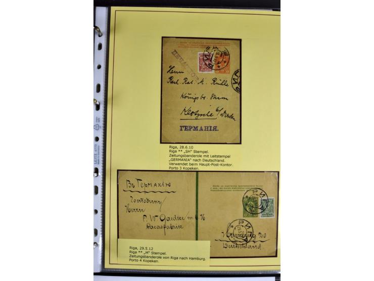 1617/1917, Die Postgeschichte Rigas, Sammlung von über 250 Briefen, Karten und Ganzsachen, dabei 3 Briefe aus dem 17. Jahrhun