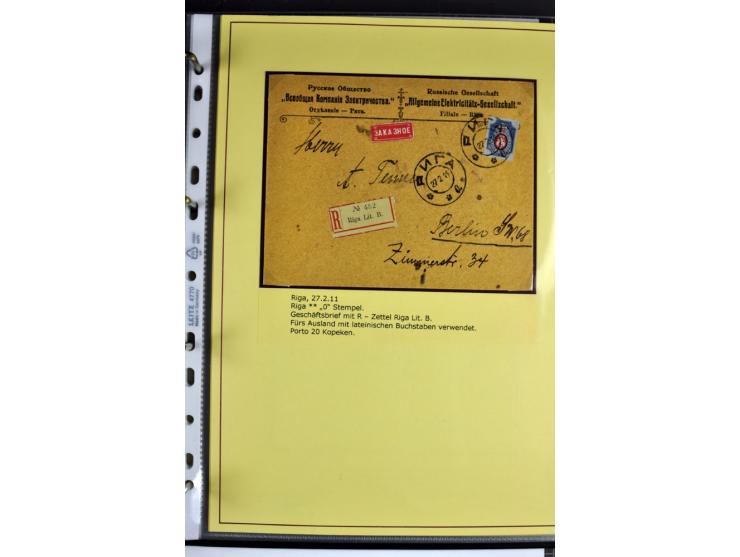 1617/1917, Die Postgeschichte Rigas, Sammlung von über 250 Briefen, Karten und Ganzsachen, dabei 3 Briefe aus dem 17. Jahrhun