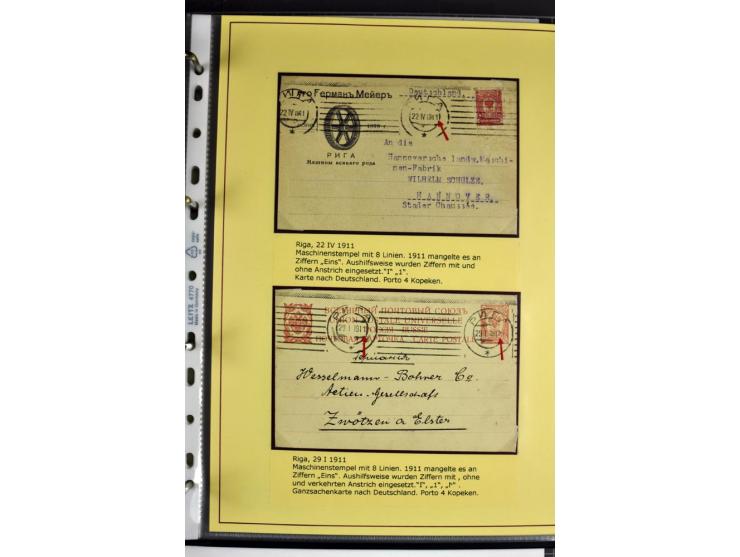 1617/1917, Die Postgeschichte Rigas, Sammlung von über 250 Briefen, Karten und Ganzsachen, dabei 3 Briefe aus dem 17. Jahrhun