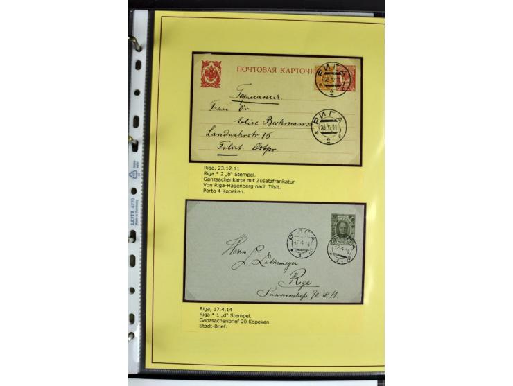 1617/1917, Die Postgeschichte Rigas, Sammlung von über 250 Briefen, Karten und Ganzsachen, dabei 3 Briefe aus dem 17. Jahrhun