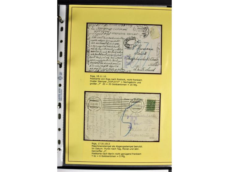 1617/1917, Die Postgeschichte Rigas, Sammlung von über 250 Briefen, Karten und Ganzsachen, dabei 3 Briefe aus dem 17. Jahrhun