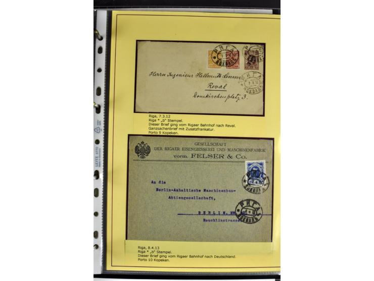 1617/1917, Die Postgeschichte Rigas, Sammlung von über 250 Briefen, Karten und Ganzsachen, dabei 3 Briefe aus dem 17. Jahrhun
