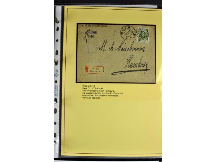 1617/1917, Die Postgeschichte Rigas, Sammlung von über 250 Briefen, Karten und Ganzsachen, dabei 3 Briefe aus dem 17. Jahrhun