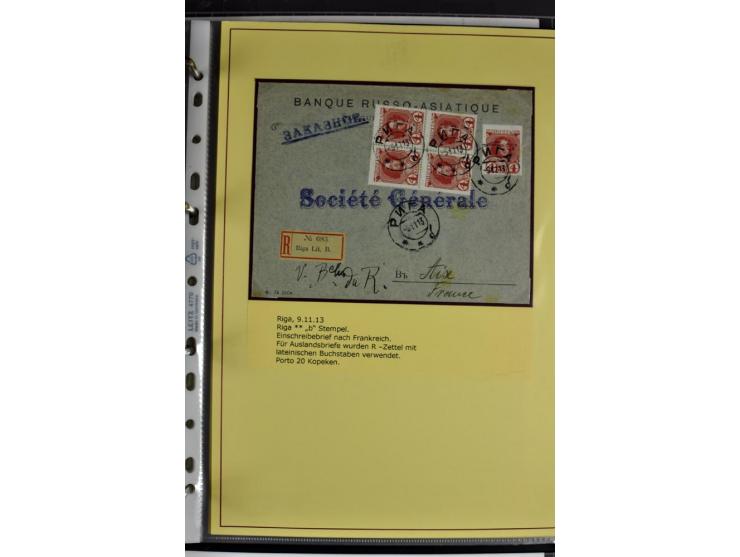 1617/1917, Die Postgeschichte Rigas, Sammlung von über 250 Briefen, Karten und Ganzsachen, dabei 3 Briefe aus dem 17. Jahrhun