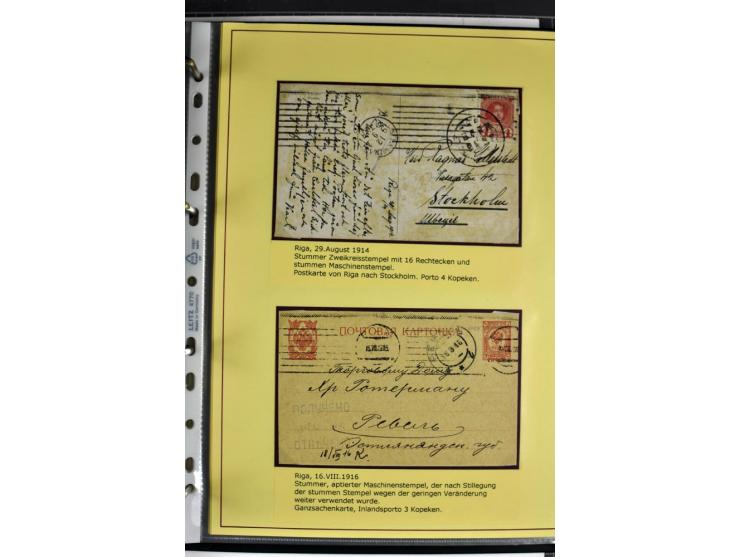 1617/1917, Die Postgeschichte Rigas, Sammlung von über 250 Briefen, Karten und Ganzsachen, dabei 3 Briefe aus dem 17. Jahrhun