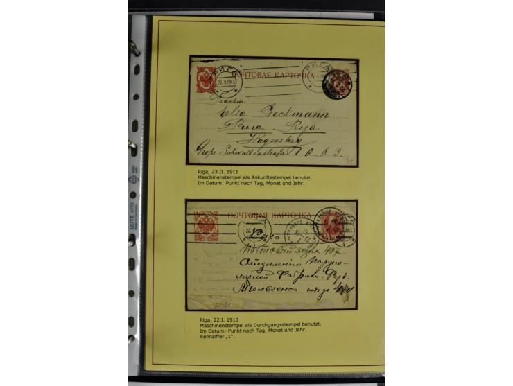 1617/1917, Die Postgeschichte Rigas, Sammlung von über 250 Briefen, Karten und Ganzsachen, dabei 3 Briefe aus dem 17. Jahrhun