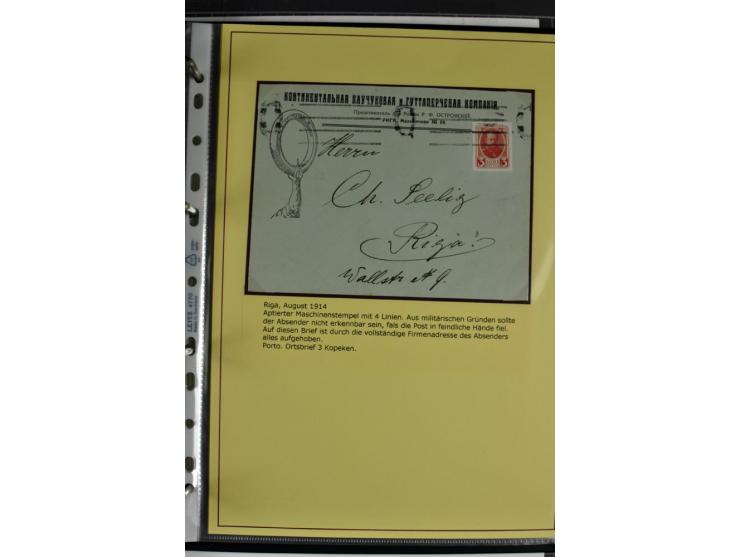 1617/1917, Die Postgeschichte Rigas, Sammlung von über 250 Briefen, Karten und Ganzsachen, dabei 3 Briefe aus dem 17. Jahrhun