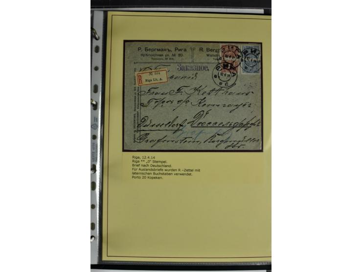 1617/1917, Die Postgeschichte Rigas, Sammlung von über 250 Briefen, Karten und Ganzsachen, dabei 3 Briefe aus dem 17. Jahrhun