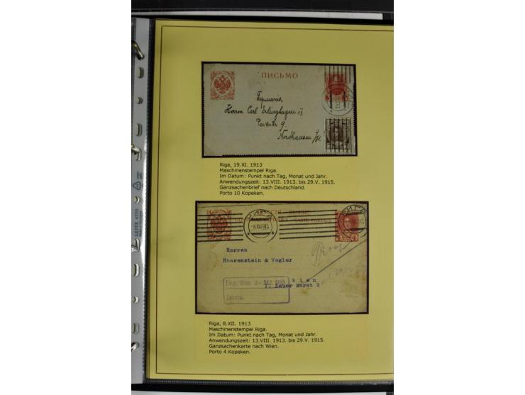 1617/1917, Die Postgeschichte Rigas, Sammlung von über 250 Briefen, Karten und Ganzsachen, dabei 3 Briefe aus dem 17. Jahrhun