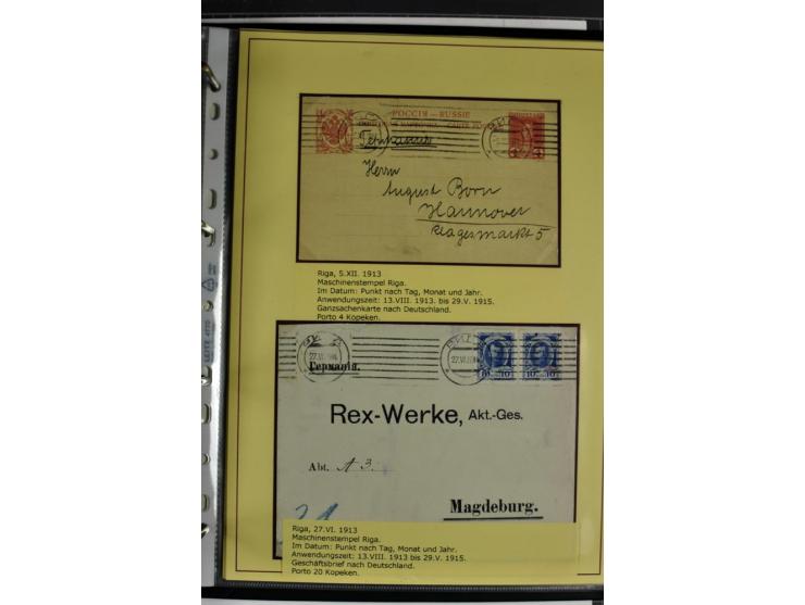 1617/1917, Die Postgeschichte Rigas, Sammlung von über 250 Briefen, Karten und Ganzsachen, dabei 3 Briefe aus dem 17. Jahrhun