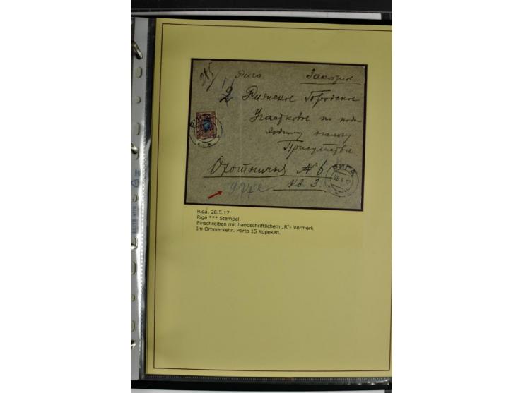 1617/1917, Die Postgeschichte Rigas, Sammlung von über 250 Briefen, Karten und Ganzsachen, dabei 3 Briefe aus dem 17. Jahrhun