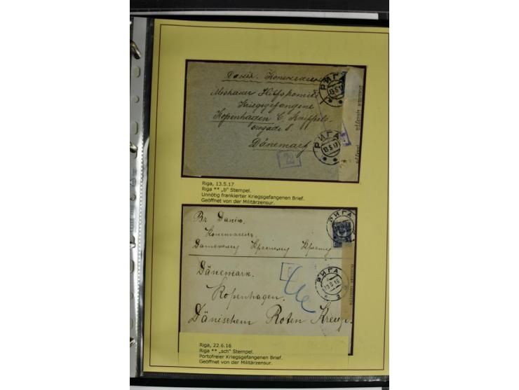1617/1917, Die Postgeschichte Rigas, Sammlung von über 250 Briefen, Karten und Ganzsachen, dabei 3 Briefe aus dem 17. Jahrhun