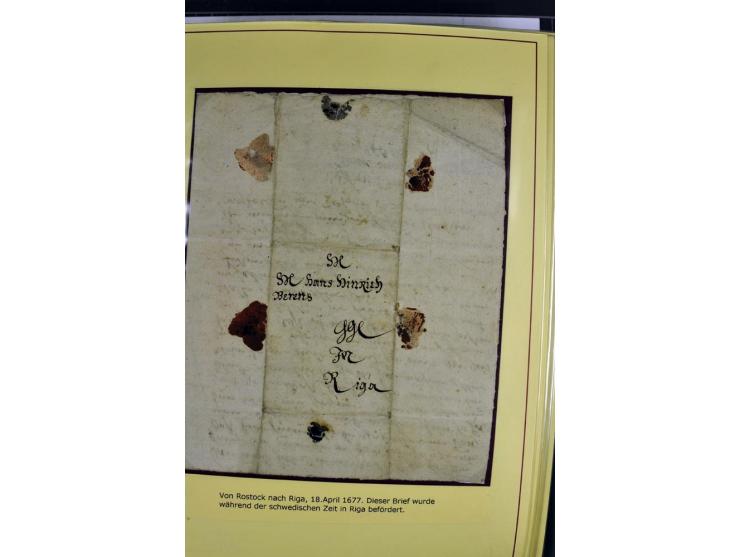 1617/1917, Die Postgeschichte Rigas, Sammlung von über 250 Briefen, Karten und Ganzsachen, dabei 3 Briefe aus dem 17. Jahrhun