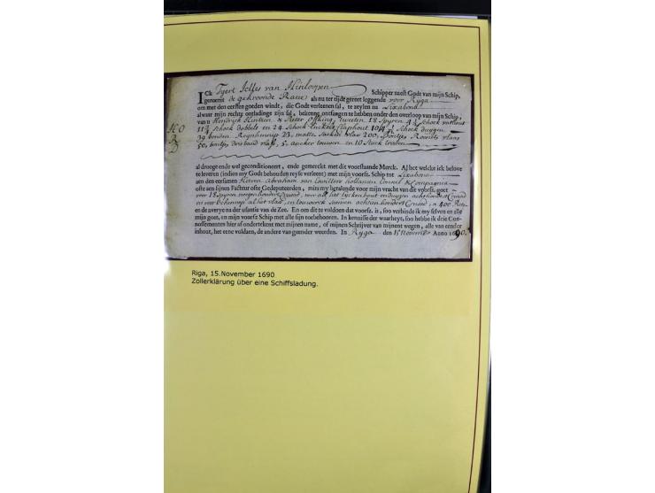 1617/1917, Die Postgeschichte Rigas, Sammlung von über 250 Briefen, Karten und Ganzsachen, dabei 3 Briefe aus dem 17. Jahrhun