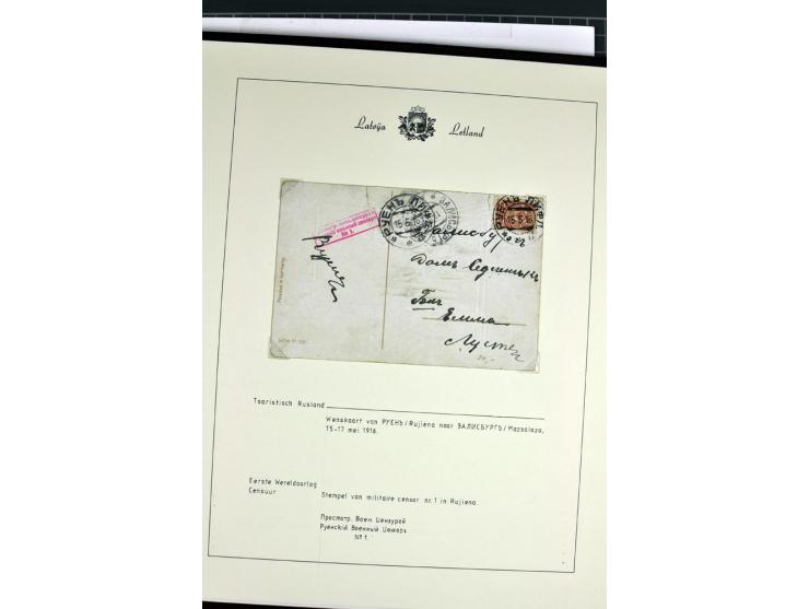 1811/1917, 35 Briefe, Karten und Ganzsachen, dabei Kirchspielbriefe, Reco, Wertbriefe, Kreispost Wenden, Sonderstempel 700 Ja